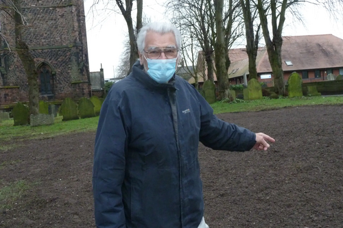 Cllr Peter Walker on site at the Forge car park