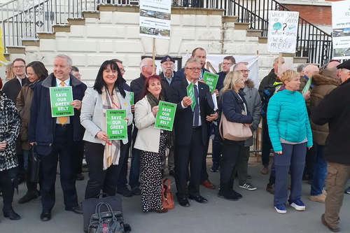 Lib Dem Councillors at Local Plan Protest