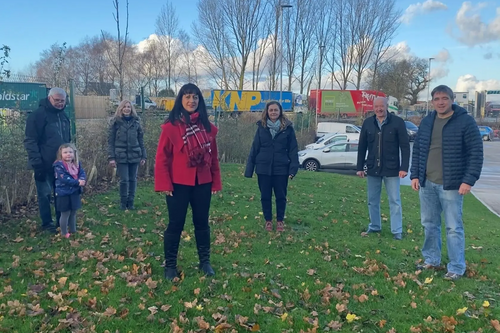 Cllr Anna Fradgley and Cllr Tim Martland with residents