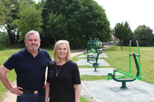 Mark and Helen in the park