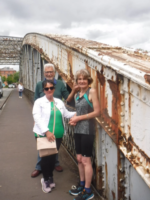 Peter Walker, Sharon Harris and Judith Wheeler at Stockton Heath Swing Bridge